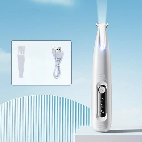 New Dog Paw Trimmer with LED Light FullyWaterproof Pet Hair Trimmer with LED DisplayDog Clippers for Grooming 18mm Widen Blade