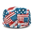thumbnail image 3 of Chririnla American Flag Patchwork Flat Cap for Men 70s 80s Adjustable Newsboy Hat Lightweight Newsboy Caps for Outdoor, 3 of 4