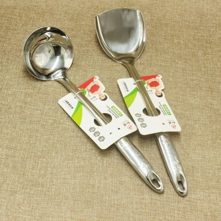 

huanledash Portable Stainless Steel Non-stick Turner/Soup Ladle Kitchenware Cooking Tool