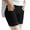 Black, variant on Women's Lace Trim Safety Shorts With Pockets, Ribbed Cotton Anti-See-Through Under Dress Underwear, 1 Piece, S-M-L