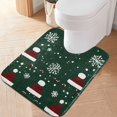 thumbnail image 2 of Yayeee Bath Rug for Bathroom Floor Non Slip Rectangle Fluffy Soft Absorbent Mat, 16"x24", Christmas Santa Hats, 2 of 7