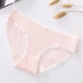 thumbnail image 3 of Byworldtasic Women's Low Waist Lace Cotton Panties Solid Color Comfortable Cotton Briefs, 3 of 3