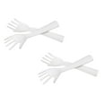 thumbnail image 1 of Oleegame 2PC Stainless Steel Cutlery Set Practical Kitchen Gadgets Creative Pp Materials Two Handed Molding Fork Household Large White, 1 of 9
