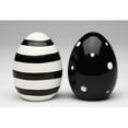 thumbnail image 4 of Ceramic Black and White Easter Egg Salt and Pepper Shakers 2x2x2.75, 4 of 4