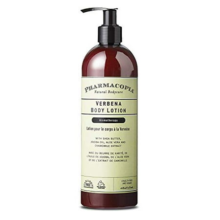 Pharmacopia Verbena Body Lotion - Moisturizing Aromatherapy Body Cream with Natural & Organic Ingredients - Vegan Cruelty Free Aromatic Body Moisturizer 16oz