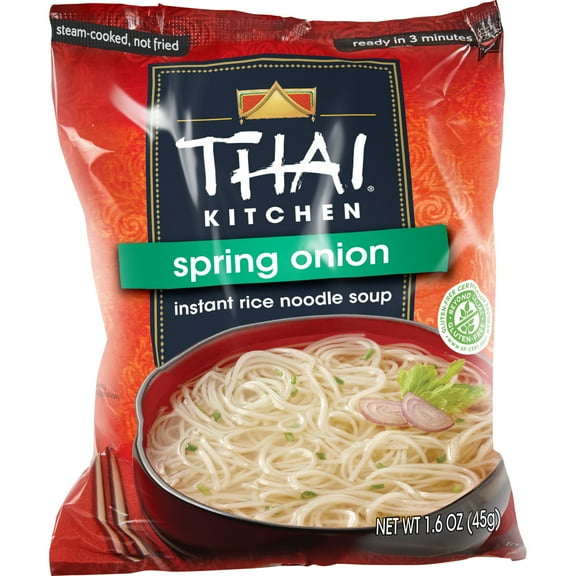 Thai Kitchen Gluten Free Gluten Free Spring Onion Instant Rice Noodle Soup, 1.6 oz Bag