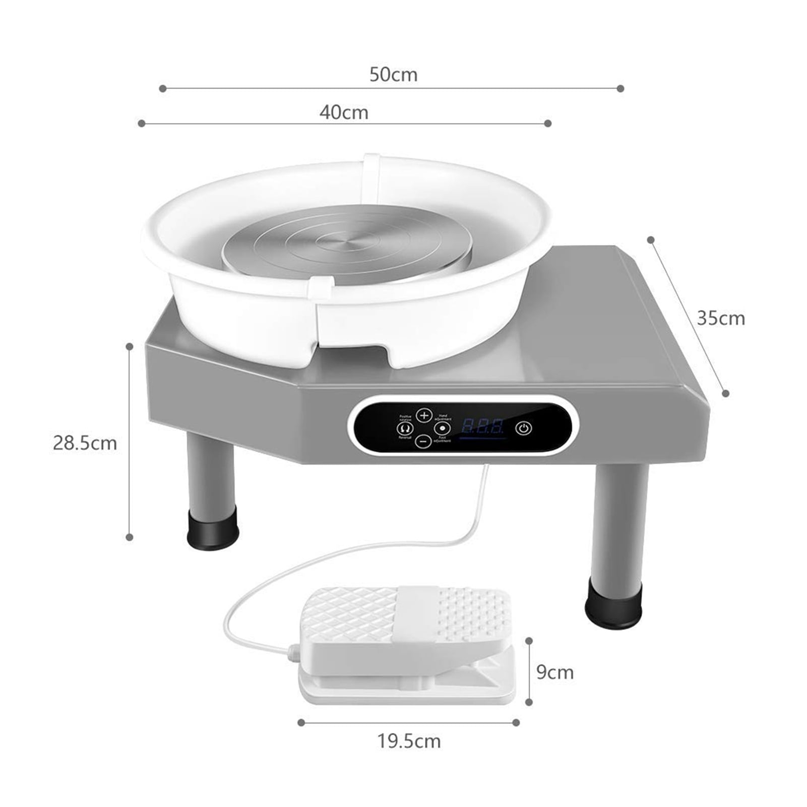 Ceramic Work Clay Technology School Teaching Ceramics 350W Ceramic LCD Electric Wheel, Using Detachable Basins ,Wide Ranging Usage