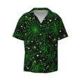 thumbnail image 5 of Picia Green Bright Web with Spiders Men's Linen Shirts Short Sleeve Cuban Beach Shirts Casual Shirts Button Down Shirt for Men Beach Summer Wedding Shirt-X-Large, 5 of 7