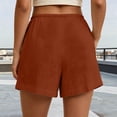 thumbnail image 5 of Cotton Gauze Shorts for Women 2026 Summer Elastic Waist Drawstring Loose Fit Casual Beach Vacation Shorts Vermilion M, 5 of 6