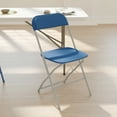 thumbnail image 3 of Emma + Oliver Folding Chair - Blue Plastic - 4 Pack 650LB Weight Capacity - Event Chair, 3 of 15