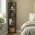 thumbnail image 3 of Furinno TURN-N-TUBE 5-Tier Corner Bookshelf Amber Pine, 3 of 4