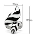 thumbnail image 2 of High polished (no plating) Stainless Steel Ring with No Stone for Women No Stone Stone Color Style TK227 Size 7, 2 of 4