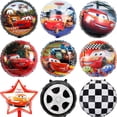thumbnail image 5 of Juego de globos de aluminio de Rayo McQueen de Disney, decoraciones de cumpleaños de Cars, baby shower, coche de carreras, suministros para fiestas, regalos, 18 pulgadas, 6 piezas, 5 of 5