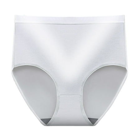 2 Pack Cute Cotton Briefs for Women 2PCS Mid Waist Panties Bow Stretch Breathable Girls Panty (XX-Large  White)