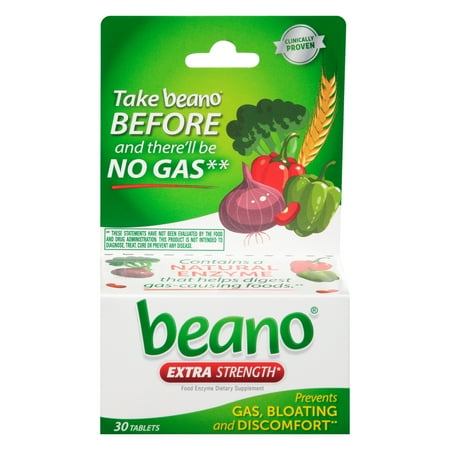 Beano Digestive Enzyme, Gas Prevention & Digestive Enzyme Supplement, 30 Count