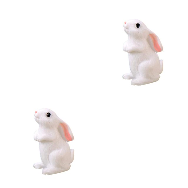 Toystoory Adorno de conejo, estatua de conejito, interesante adorno DIY, figurita de conejito para el hogar, , balcón, patios, césped tipo 4 tipo 4 2Conjunto