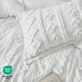 thumbnail image 5 of U by Bedsure Tufted Boho Comforter Set Queen, White, 3 Pieces Farmhouse Shabby Chic Embroidery Bedding Set, Soft Jacquard Comforter for All Seasons, 5 of 6