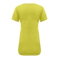 thumbnail image 4 of CEHVOM Mode Femme T-Shirt à Col en V à Manches Courtes Hauts T-Shirt Été Uni Ample Blouse, 4 of 5
