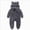A113-Dark Gray, variant on boobe Newborn Infant Baby Boys Girls Snowsuit Winter Coat Solid Bear Warm Fleece Hooded Footed Romper Jumpsuit Outfits