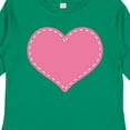 thumbnail image 4 of Inktastic Pink Heart (Stitch Border) Girls Long Sleeve Toddler T-Shirt, 4 of 5