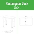 thumbnail image 5 of Correll Commercial Lamiante Top Collaborative Desk with Casters 34x20", 5 of 19