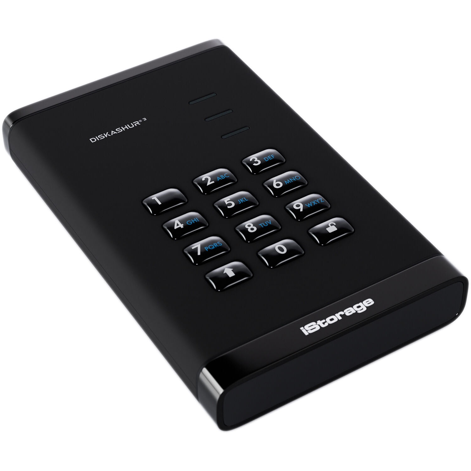 Disque dur portable chiffré Istorage diskAshur3 USB 3.2 Gen 1 1 To (Noir)