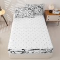 thumbnail image 4 of Homewish Cartoon Sports Zipper Twin Comforter Sets with Fitted Sheet and 2 Pillowcases, White Rugbt Football Zipper Bedding Set for Boys and Girls, Reversible, 4 Pieces, 4 of 6