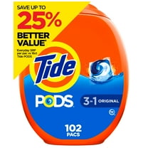 Tide PODS Liquid Laundry Detergent Pacs, Original Scent, 102 Count