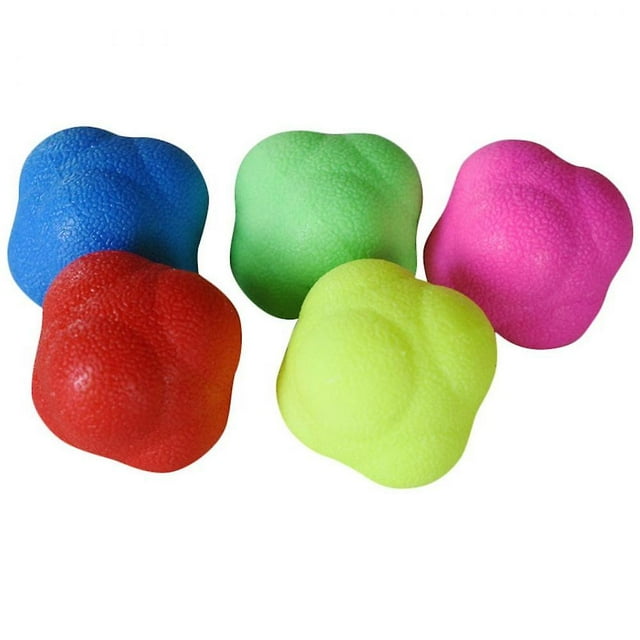 5 piezas de bolas de reacción, bolas de rebote de reacción de goma para entrenamiento de reflejos de agilidad, coordinación mano-ojo WLA