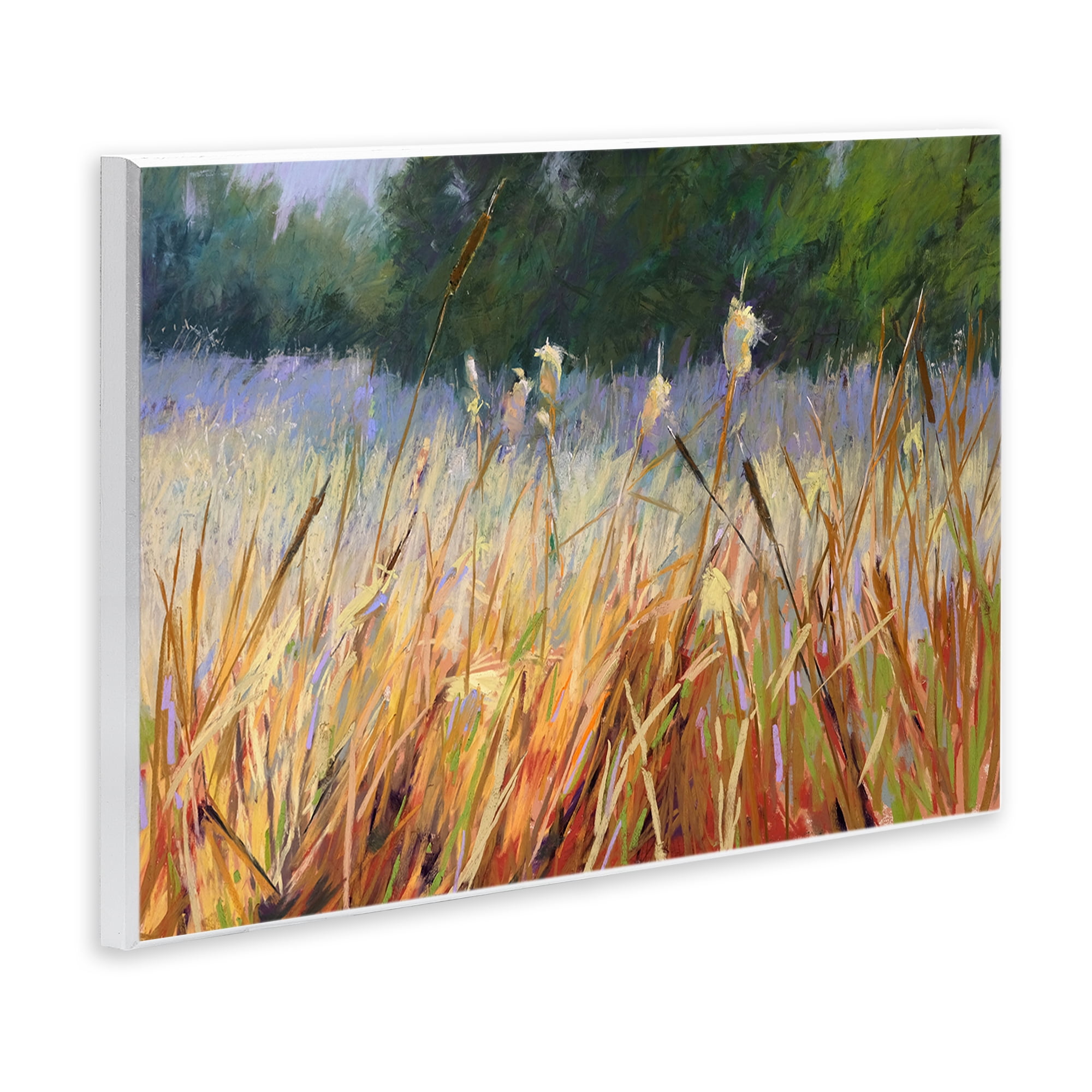 Stupell Industries Country Summer Reeds Landscape & Nature Painting Unframed Art Print Wall Art, 15 x 10