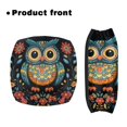 thumbnail image 2 of HELLHERO Owl Floral Pattern Set of 2 Piece Walker Seat Covers with Breathable Washable, Fleece Fabric Rollator Walker Seat and Backrest Covers for Neighborhoods Streets, 2 of 8