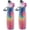 Tie Dye, variant on O2COOL Mist N' Sip No Leak Pull Pop Sprout 20 fl oz Water Bottle, 2 Pack, Tie Dye/Celestial Purple