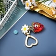 thumbnail image 4 of GOOHOCHY Llavero con forma de fresa, colgante de Margarita, llavero para bolso, adorno colgante de flores y frutas, accesorio para llaves, 4 of 7
