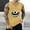 Yellow, variant on Men's Tank Top Graphic Print Round Neck Thin Strap Backless T Shirt Casual Trendy Sports Sleeveless Shirt