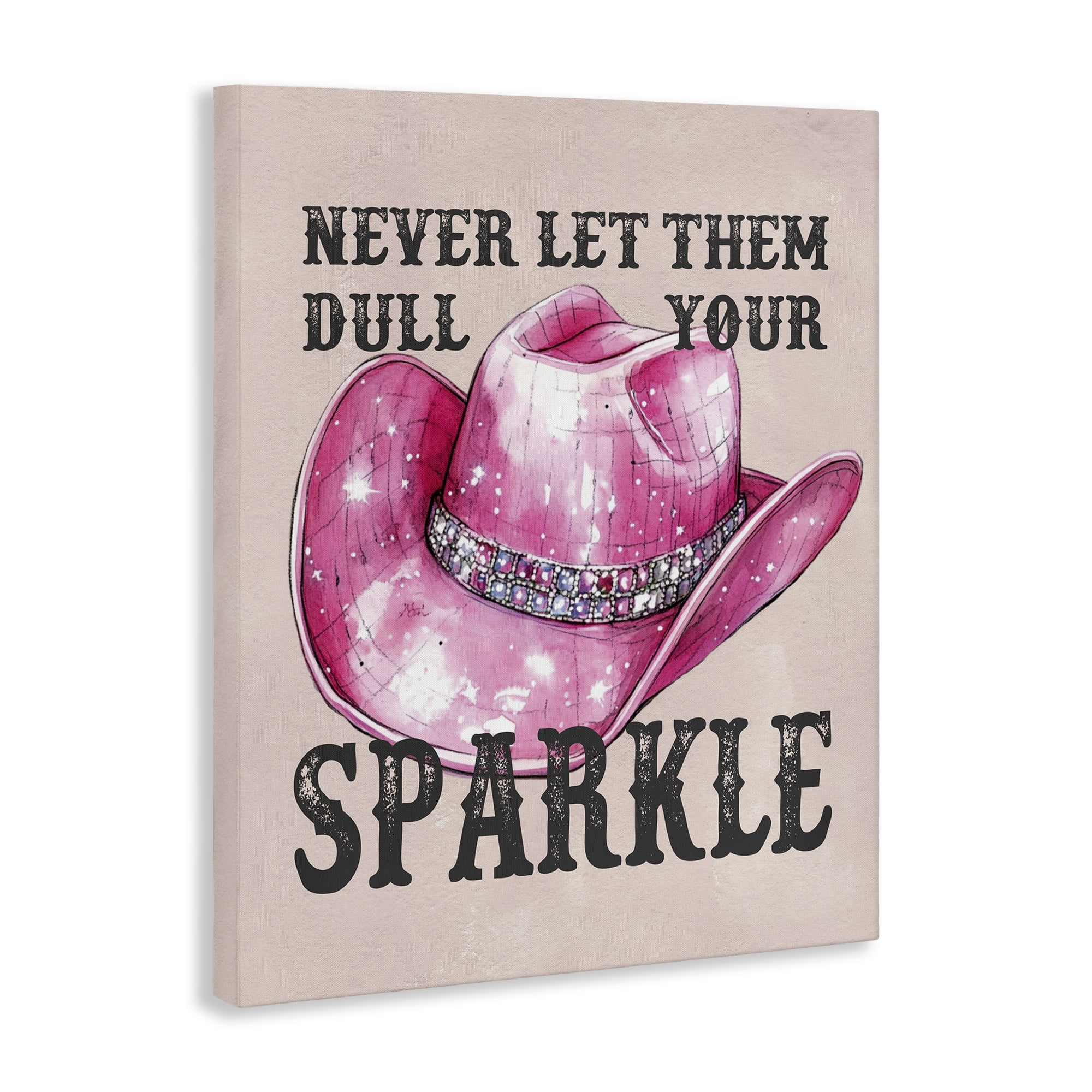 Stupell Industries Never Let Them Dull Your Sparkle Fashion Painting Wrapped Canvas Art Print Wall Art, 24 x 30