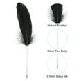 thumbnail image 4 of Uxcell Black Feather Ballpoint Pens Bulk, Metal Holder Black Ink Vintage Quill Pens with 5pcs Refill for Office, Home, 4 of 6