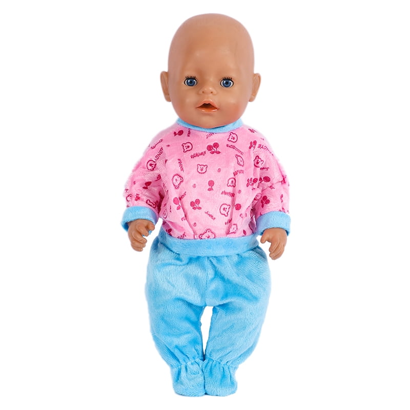 43cm Doll Clothes Rompers Suit for 17 18 Inch Dolls Cute Outfits for Baby Born Doll for Cartoon American Girl Doll Accessories
