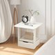 thumbnail image 5 of Mesita de noche moderna y compacta con cajón | Mesita de noche multifuncional para dormitorio y sala de estar | Mueble de almacenamiento de pizarra blanca o amarilla, 5 of 6