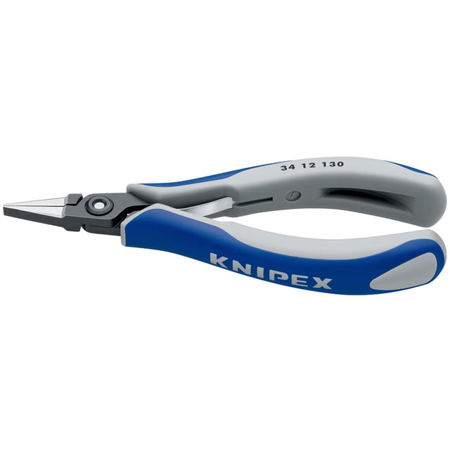 KNIPEX 34 12 130 Pinza de precisión de montaje para electrónica Con fundas en dos componentes bruñido 135 mm