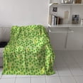 thumbnail image 4 of Yibo St. Patrick's Day Shamrock Lucky Iris Blanket Flannel Soft and Comfortable Anti-static Bed Sofa Blanket, 4 of 7