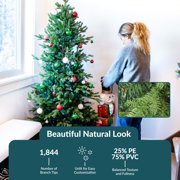 Sunnydaze Unlit Slim and Stately Artificial Christmas Tree 6 ft, Green