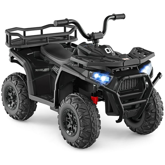 Patiojoy 24V Kids Ride on ATV Electric 4-Wheeler Quad Car Battery Powered Toy Car for Boys Girls Black