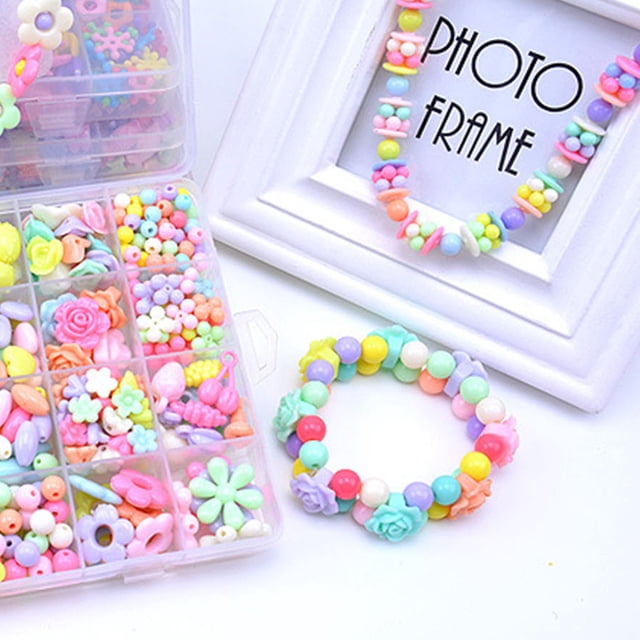 Kit De Fabricación De Joyas Para Niños, Pulseras De Bricolaje, Juguetes, Kit De Fabricación De Pulseras, 9 Piezas, Conjunto De Joyería Para Niños, Kit De Fabricación De ANGGREK No
