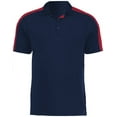 thumbnail image 5 of Augusta Sportswear B09634593 Mens Two-Tone Vital Polo T-Shirt, Navy & Scarlet - Small, 5 of 5