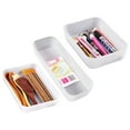 thumbnail image 1 of Bangcool Desk Drawer Organizers Plastic 3PCS Wide Drawer Storage Bins Vanity Drawer Trays, 1 of 10