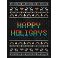 thumbnail image 2 of Tstars Mens Ugly Christmas Happy Holigays Rainbow Gay Lesbian LGBT Christmas Gift Funny Humor Holiday Shirts Xmas Party Christmas Gifts for Him Long Sleeve T Shirt, 2 of 3