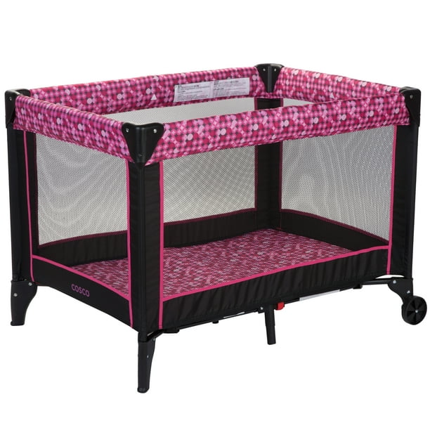 Cosco Funsport Portable Compact Baby Play Yard, Disco Ball Berry
