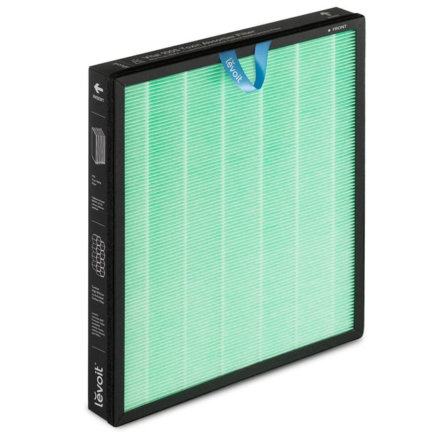 Levoit Vital 100S Purificador De Aire Filtro De Repuesto Absorbente De Toxinas 3 En 1 Hepa Carbón Activado De Alta Eficiencia Vital 100S-Rf-Tx 1 Paquete Verde