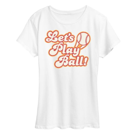 Instant Message - Lets Play Ball - Women's Short Sleeve Graphic T-Shirt