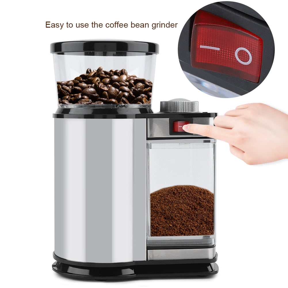 TOPINCN Stainless Steel Durable Adjustable Electric Coffee Bean Grinder
